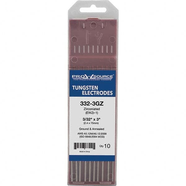 PRO-SOURCE - Tungsten Electrodes Type: Zirconiated Diameter (Inch): 3/32 - Americas Industrial Supply