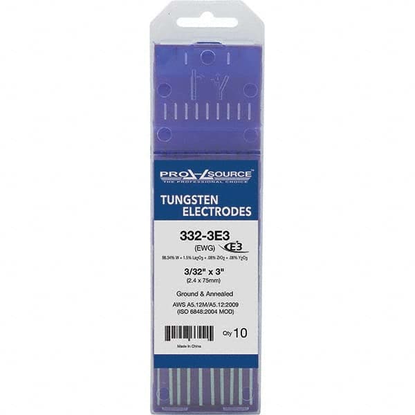 PRO-SOURCE - Tungsten Electrodes Type: E3 Diameter (Inch): 3/32 - Americas Industrial Supply