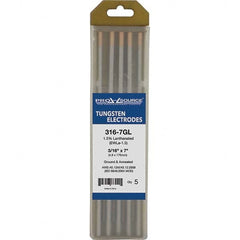 PRO-SOURCE - Tungsten Electrodes Type: 1.5% Lanthanated Diameter (Inch): 3/16 - Americas Industrial Supply