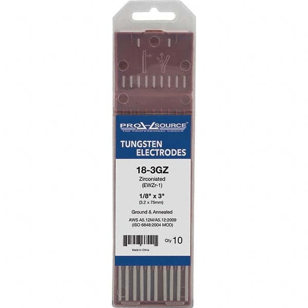 PRO-SOURCE - Tungsten Electrodes Type: Zirconiated Diameter (Inch): 1/8 - Americas Industrial Supply