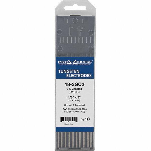 PRO-SOURCE - Tungsten Electrodes Type: 2% Ceriated Diameter (Inch): 1/8 - Americas Industrial Supply
