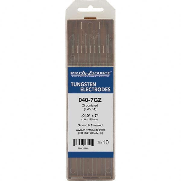 PRO-SOURCE - Tungsten Electrodes Type: Zirconiated Diameter (Inch): 0.040 - Americas Industrial Supply
