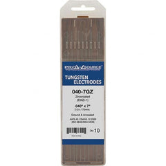 PRO-SOURCE - Tungsten Electrodes Type: Zirconiated Diameter (Inch): 0.040 - Americas Industrial Supply