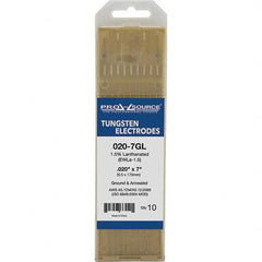 PRO-SOURCE - Tungsten Electrodes Type: 1.5% Lanthanated Diameter (Inch): 0.020 - Americas Industrial Supply
