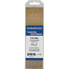 PRO-SOURCE - Tungsten Electrodes Type: 1.5% Lanthanated Diameter (Inch): 1/16 - Americas Industrial Supply
