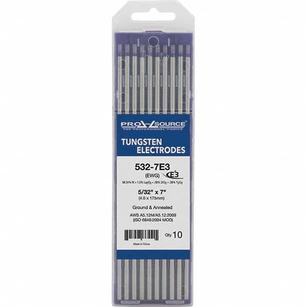 PRO-SOURCE - Tungsten Electrodes Type: E3 Diameter (Inch): 5/32 - Americas Industrial Supply