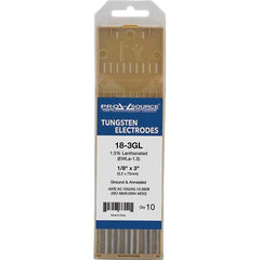 PRO-SOURCE - Tungsten Electrodes Type: 1.5% Lanthanated Diameter (Inch): 1/8 - Americas Industrial Supply