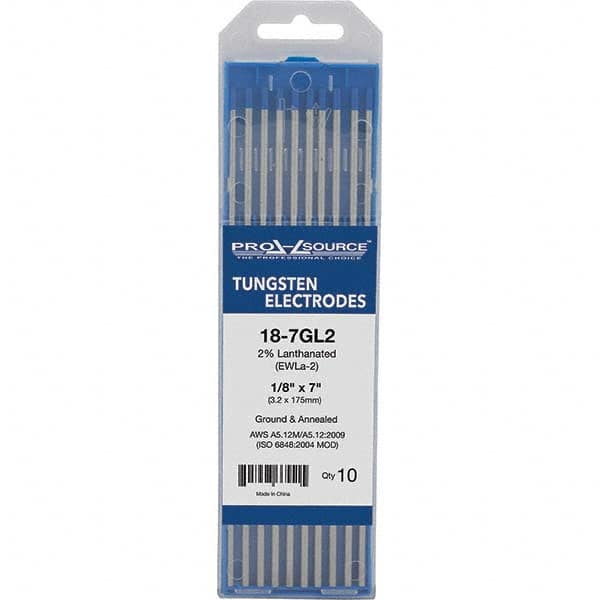 PRO-SOURCE - Tungsten Electrodes Type: 2% Lanthanated Diameter (Inch): 1/8 - Americas Industrial Supply
