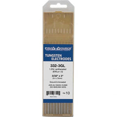 PRO-SOURCE - Tungsten Electrodes Type: 1.5% Lanthanated Diameter (Inch): 3/32 - Americas Industrial Supply