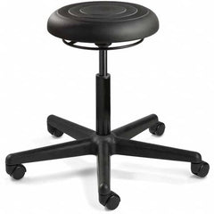 Bevco - Swivel & Adjustable Stools Type: Adjustable Backless Stool Base Type: Black Nylon Base - Americas Industrial Supply