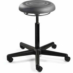 Bevco - Swivel & Adjustable Stools Type: Adjustable Backless Stool Base Type: Black Nylon Base - Americas Industrial Supply