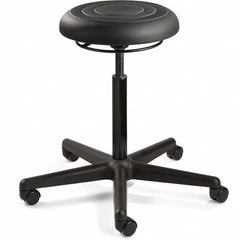 Bevco - Swivel & Adjustable Stools Type: Adjustable Backless Stool Base Type: Black Nylon Base - Americas Industrial Supply