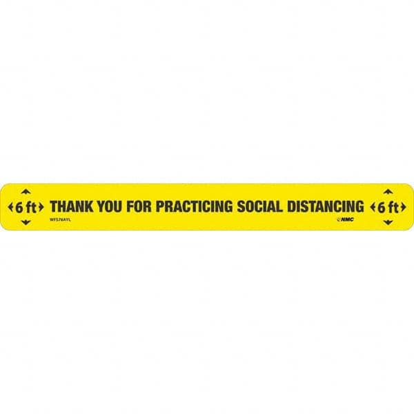 NMC - "Thank You for Practicting Social Distancing" Adhesive-Backed Floor Sign - Americas Industrial Supply