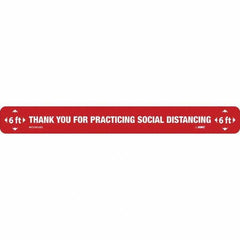 NMC - "Thank You for Practicting Social Distancing" Adhesive-Backed Floor Sign - Americas Industrial Supply