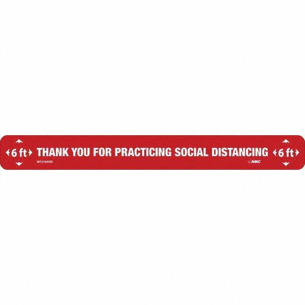 NMC - "Thank You for Practicting Social Distancing" Adhesive-Backed Floor Sign - Americas Industrial Supply