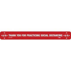 NMC - "Thank You for Practicting Social Distancing" Adhesive-Backed Floor Sign - Americas Industrial Supply