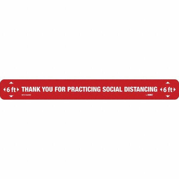 NMC - "Thank You for Practicting Social Distancing" Adhesive-Backed Floor Sign - Americas Industrial Supply