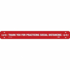 NMC - "Thank You for Practicting Social Distancing" Adhesive-Backed Floor Sign - Americas Industrial Supply