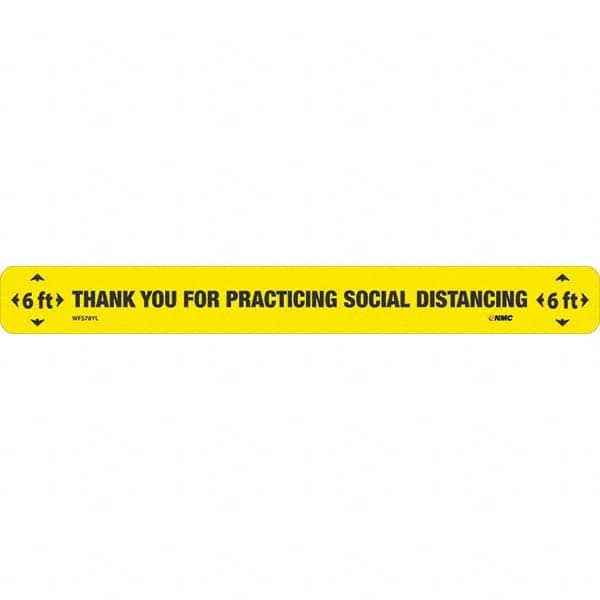 NMC - "Thank You for Practicting Social Distancing" Adhesive-Backed Floor Sign - Americas Industrial Supply