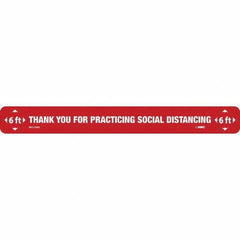 NMC - "Thank You for Practicting Social Distancing" Adhesive-Backed Floor Sign - Americas Industrial Supply