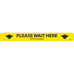 NMC - "Please Wait Here" Adhesive-Backed Floor Sign - Americas Industrial Supply