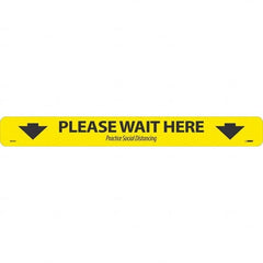 NMC - "Please Wait Here" Adhesive-Backed Floor Sign - Americas Industrial Supply