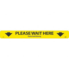 NMC - "Please Wait Here" Adhesive-Backed Floor Sign - Americas Industrial Supply