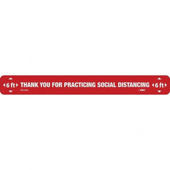 NMC - "Thank You for Practicting Social Distancing" Adhesive-Backed Floor Sign - Americas Industrial Supply