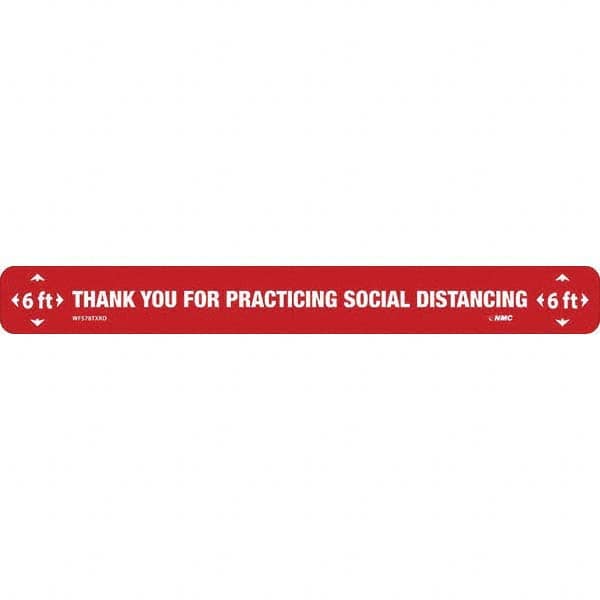 NMC - "Thank You for Practicting Social Distancing" Adhesive-Backed Floor Sign - Americas Industrial Supply