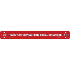 NMC - "Thank You for Practicting Social Distancing" Adhesive-Backed Floor Sign - Americas Industrial Supply