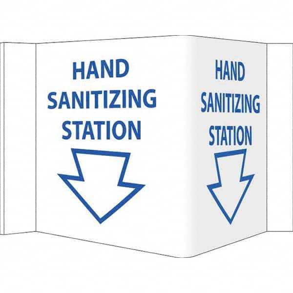 NMC - "Hand Sanitizing Station", 12" Wide x 6" High, Vinyl Safety Sign - Americas Industrial Supply