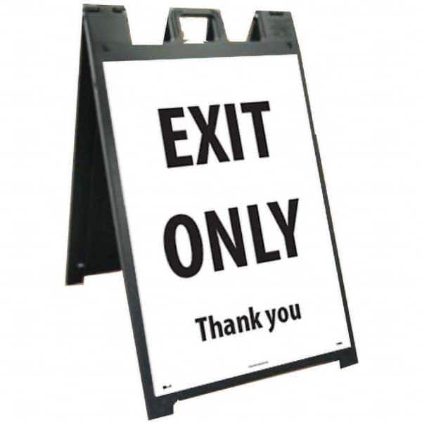 NMC - "EXIT HERE", 25" Wide x 45" High, Plastic Safety Sign - Americas Industrial Supply