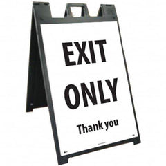 NMC - "EXIT HERE", 25" Wide x 45" High, Plastic Safety Sign - Americas Industrial Supply