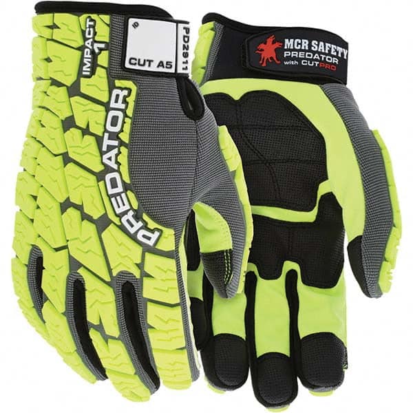 MCR Safety - Size M, ANSI Cut Lvl A5, Puncture Lvl 5, Abrasion Lvl 4, Synthetic Leather Coated Cut & Puncture Resistant Gloves - Americas Industrial Supply