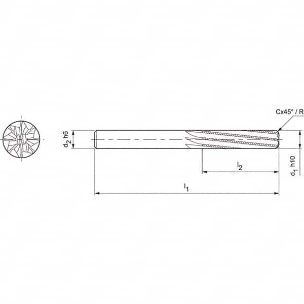 Mapal - Spiral Router Bits Cutting Diameter (mm): 20.00 Number of Flutes: 8 - Americas Industrial Supply