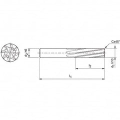 Mapal - Spiral Router Bits Cutting Diameter (mm): 20.00 Number of Flutes: 8 - Americas Industrial Supply