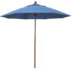 Patio Umbrellas; Diameter (Feet): 9; Height (Feet): 8.583; Fabric Color: Capri; Base Included: No; Canopy Fabric: Pacifica; Fade Resistant: Yes; Additional Information: Push Lift; Frame Material: Aluminum