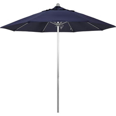 Patio Umbrellas; Diameter (Feet): 9; Height (Feet): 8.583; Fabric Color: Navy; Base Included: No; Canopy Fabric: Pacifica; Fade Resistant: Yes; Additional Information: Push Lift; Frame Material: Aluminum