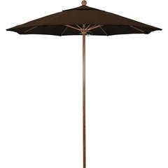 Patio Umbrellas; Diameter (Feet): 7.5; Height (Feet): 8.000; Fabric Color: Mocha; Base Included: No; Canopy Fabric: Pacifica; Fade Resistant: Yes; Additional Information: Push Lift; Frame Material: Aluminum