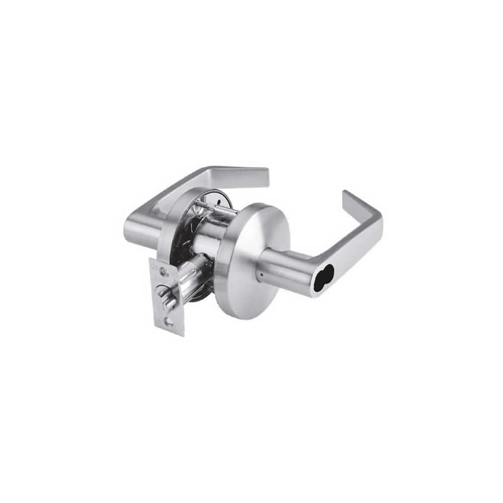 Lever Locksets; Type: Storeroom; Key Type: Keyed Different; Strike Type: ANSI 4-7/8; Finish/Coating: Satin Chrome; Material: Steel; Material: Steel; Door Thickness: 1-3/8 ™1-3/4; Backset: 2.75; Lockset Grade: Grade 2; Cylinder Type: SFIC Less Core; Minimu