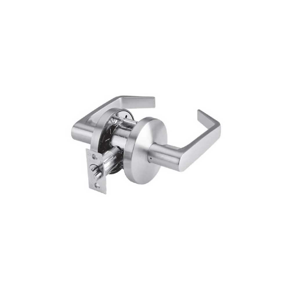 Lever Locksets; Type: Privacy; Key Type: Keyless; Strike Type: ANSI 4-7/8; Finish/Coating: Satin Chrome; Material: Steel; Material: Steel; Door Thickness: 1-3/4″ ™2-1/4″ ™; Backset: 2.75; Lockset Grade: Grade 2; Cylinder Type: None; Minimum Order Quantity