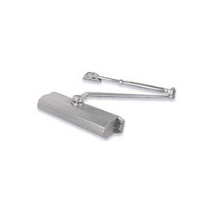 600 Door Closer Damper: 185 lb Load Capacity Aluminum Finish, Non-Handed