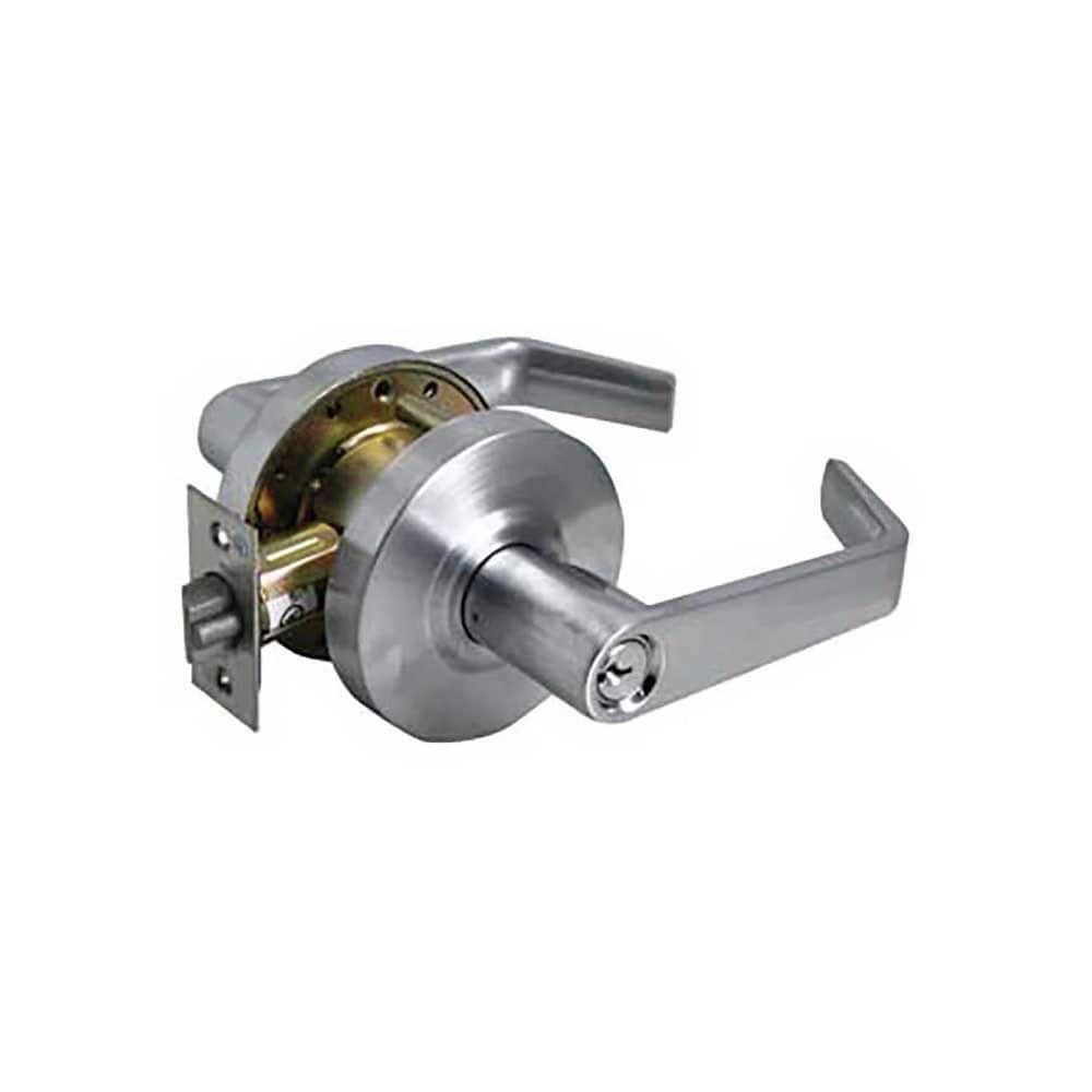 Lever Locksets; Type: Entry; Key Type: Keyed Different; Strike Type: ASA Strike; Finish/Coating: Satin Chrome; Material: Steel; Material: Steel; Door Thickness: 1-3/8-2; Backset: 2.75; Lockset Grade: Grade 2; Cylinder Type: Conventional; Minimum Order Qua