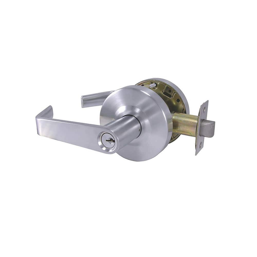 Lever Locksets; Type: Storeroom; Key Type: Keyed Different; Strike Type: ASA Strike; Finish/Coating: Oil Rubbed Bronze; Material: Brass/Zinc; Material: Brass/Zinc; Door Thickness: 1-3/4; Backset: 2.75; Lockset Grade: Grade 1; Cylinder Type: Conventional;