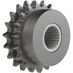 Chain Idler Sprockets; Bore Diameter: 0.7500; Hub Diameter: 1.8440; Pitch: 0.375 in; Compatible Shaft Diameter: 0.75 in; Number Of Strands: 2; Bearing Type: Needle; Material: Steel; Number of Teeth: 19; Minimum Order Quantity: Steel; Shaft Diameter (Inch)