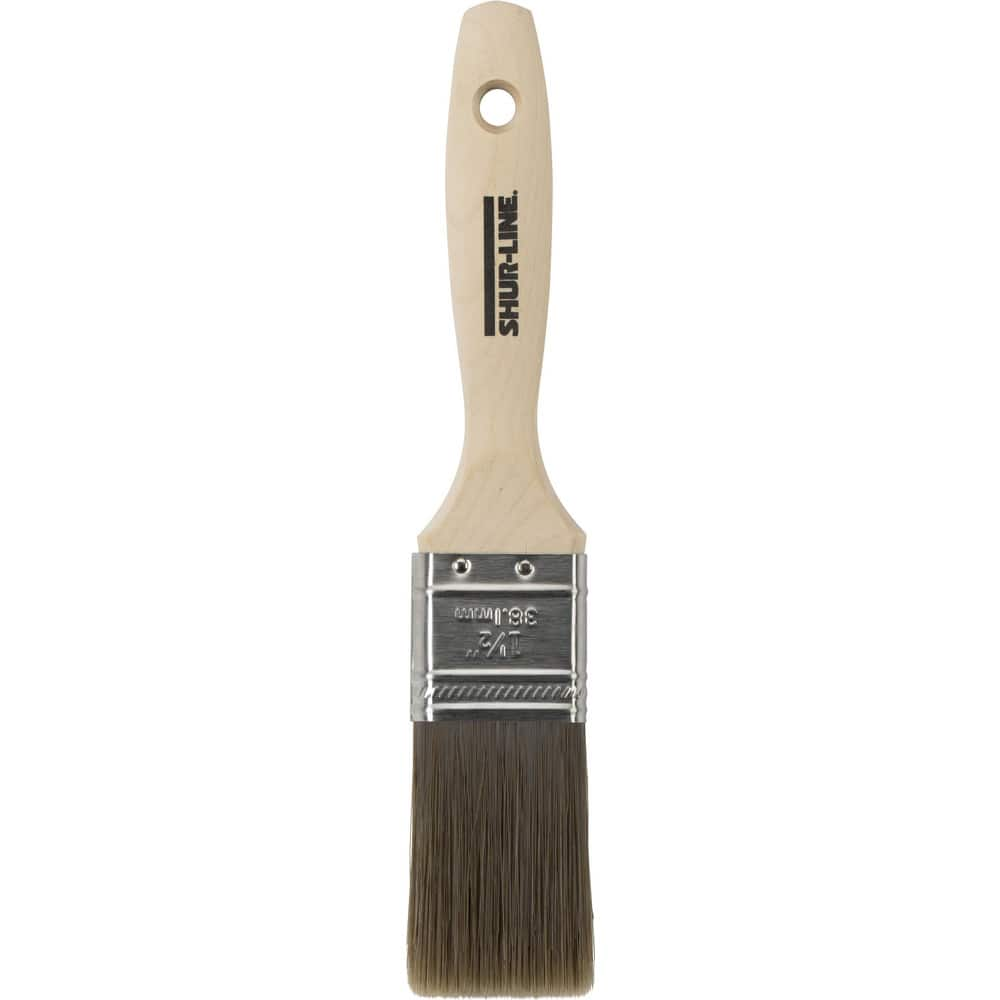 Paint Brush: Polyester, Synthetic Bristle 5″ Beavertail, Wood Handle, for Latex Flat & Water