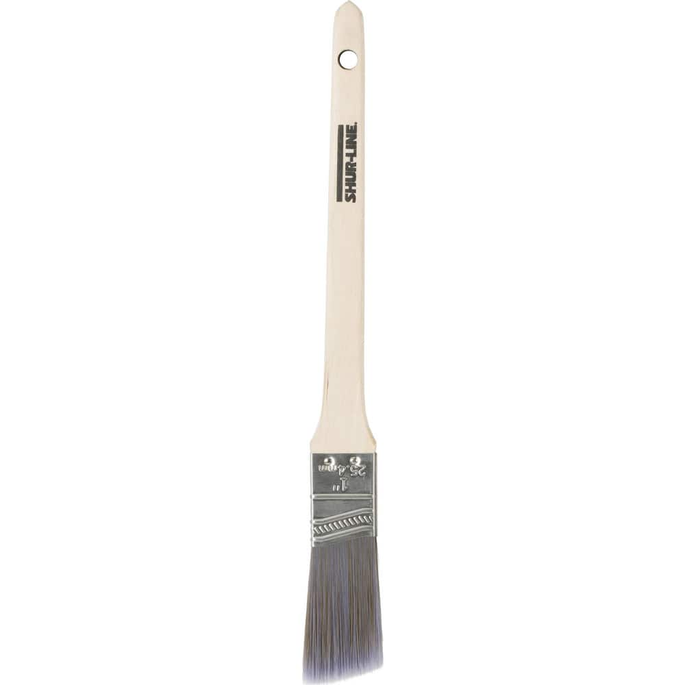 Paint Brush: Polyester, Synthetic Bristle 7-1/4″ Rattail, Wood Handle, for Latex Flat & Water