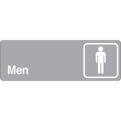 Facility Sign: Rectangle, ″Men's″ Acrylic, Double Sided Tape, 3″ High