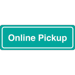 Facility Sign: Rectangle, ″Online Pickup″ Acrylic, Double Sided Tape, 3″ High