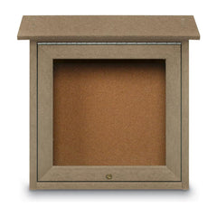 Cork Bulletin Boards; Bulletin Board Type: Enclosed Cork Bulletin Boards; Board Color: Natural Cork; Material: Recycled Plastic; Cork Over Fiberboard; Width (Inch): 18; Overall Height: 18; Overall Thickness: 5.5; Frame Material: Recycled Plastic; Overall